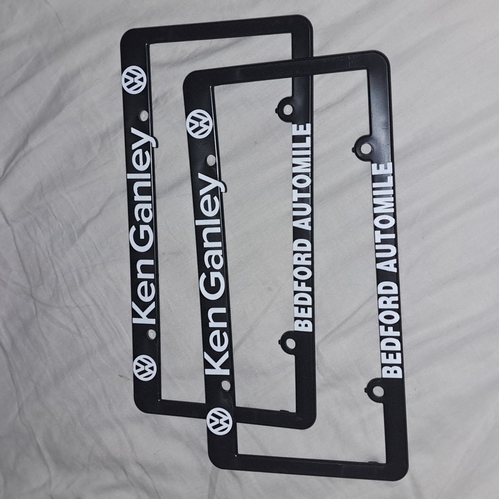 Volkswagen Ken Ganley License Plate Frames Pair VW Bedford Ohio